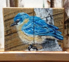 my recycled shipping pallet miniature art canvases in use, crafts, painting, pallet