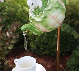 tea pot garden feature tutorial, gardening, repurposing upcycling