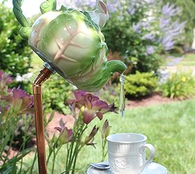 tea pot garden feature tutorial, gardening, repurposing upcycling