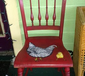 my chicken chair, painted furniture