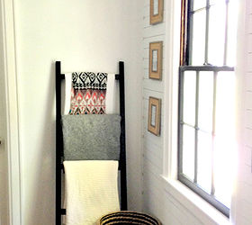 super easy diy blanket ladder, foyer, home decor, repurposing upcycling