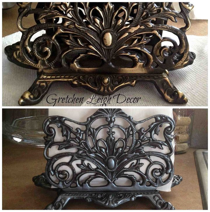 quick and easy napkin holder makeover, repurposing upcycling, Before and After