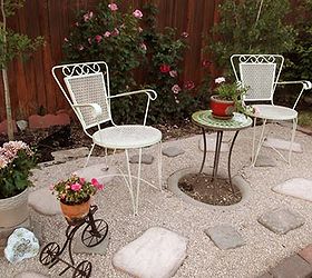 transforming ugly old gravel patio