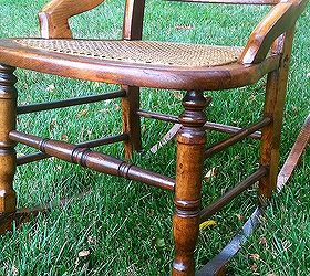 one hundred year old rocker restored, painted furniture