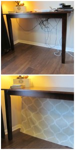 hiding cords behind wall desk, cleaning tips, wall decor