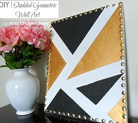 diy studded geometric wall art, crafts, home decor, wall decor, like it pin it for later