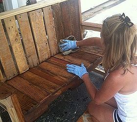 Pallet Wood Projects Part - 37: Pallet Wood Bench, Diy, Painted Furniture, Pallet, Repurposing Upcycling, Woodworking Projects