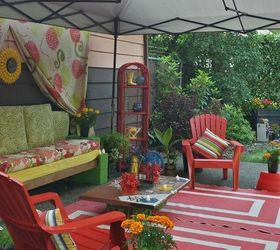 ugly patio make over, outdoor furniture, outdoor living, patio