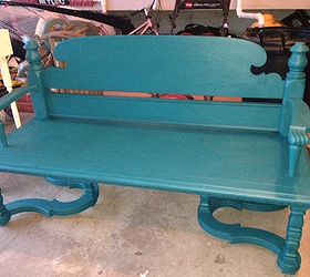 footboard coffee table bench, diy, outdoor furniture, painted furniture, repurposing upcycling, woodworking projects