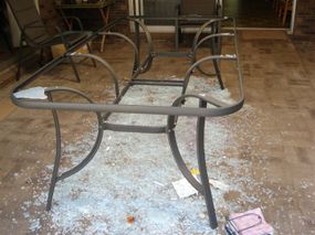 diy rustic patio table top, painted furniture, rustic furniture
