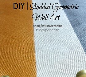 diy studded geometric wall art, crafts, home decor, wall decor