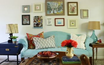 Tour a Vintage Eclectic Living Room Decorated on a Budget