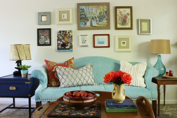 vintage eclectic living room decorate affordable, home decor, living room ideas, After