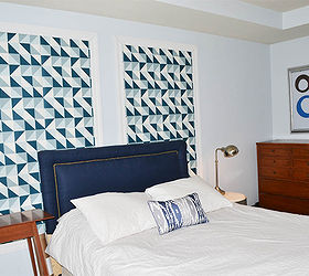 using wallpaper as a removable statement art piece, bedroom ideas, wall decor