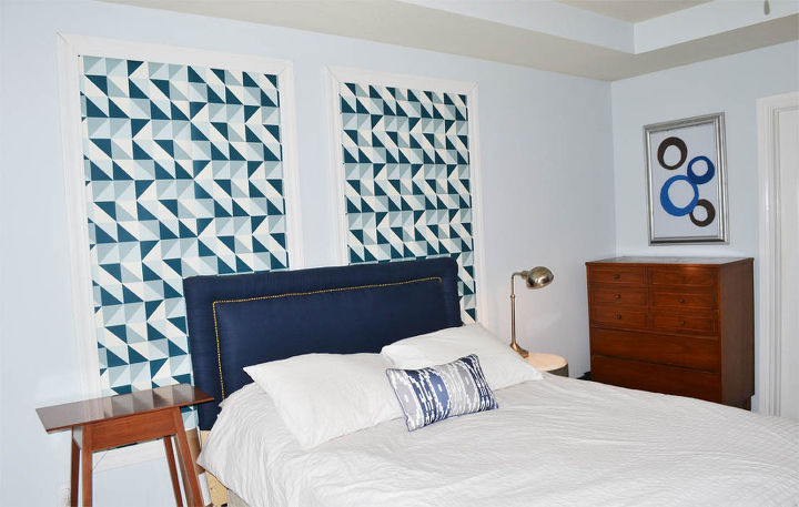 using wallpaper as a removable statement art piece, bedroom ideas, wall decor