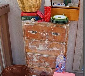 dressing up an old dresser, gardening, outdoor furniture, painted furniture, rustic furniture