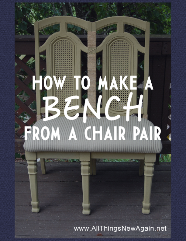 como hacer un banco de un par de sillas