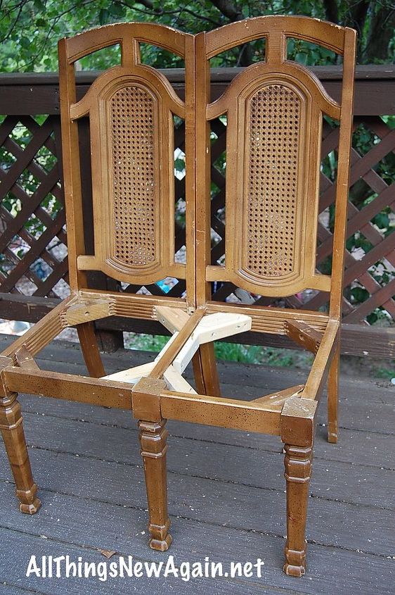 how to make a bench from two chairs hometalk