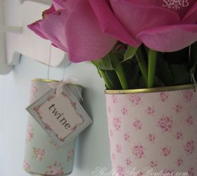 recycling tomato cans into shabby twine holders, crafts, home decor, repurposing upcycling, shabby chic