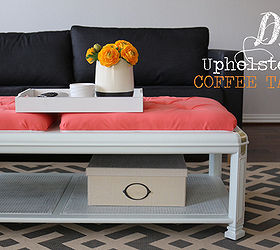 how to upholster a coffee table, home decor, painted furniture, reupholster