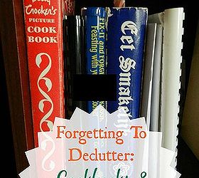 forgetting to declutter cookbooks and recipes, organizing
