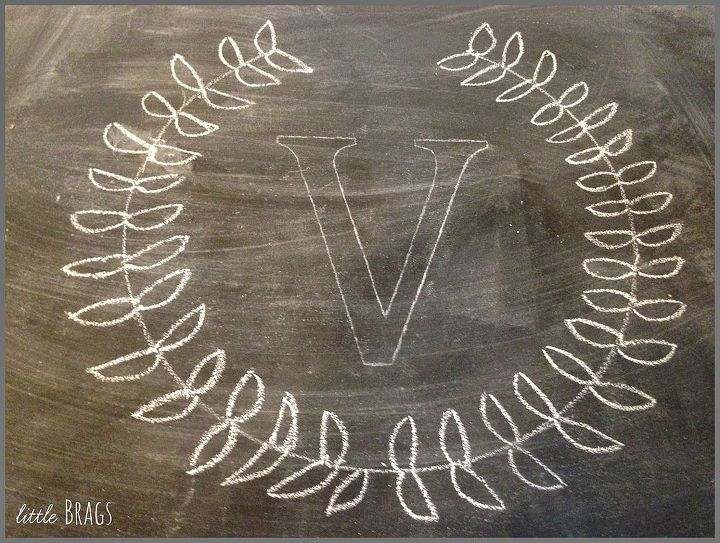 diy chalkboard a monogram tutorial, chalkboard paint, crafts, home decor, how to, wall decor