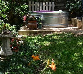 stock tank pool, outdoor living, ponds water features