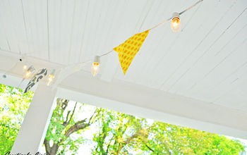 DIY Pendant Banner String Lights...Made From Regular Christmas Lights
