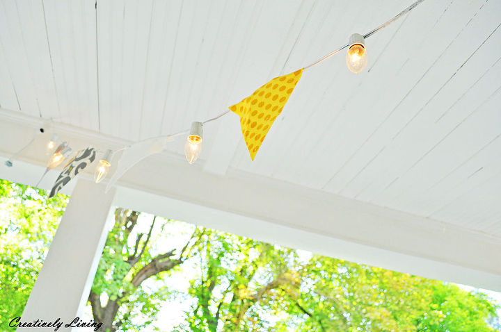 lights banner pendant diy porch, lighting, outdoor living, porches