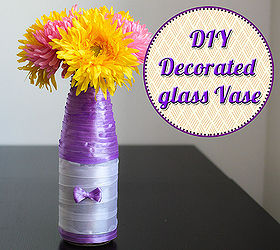 diy decorated glass vase, crafts