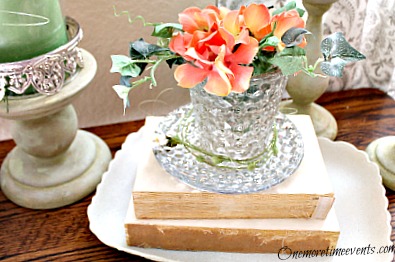 creating a simple vignette with a plastic tray makeover, home decor, repurposing upcycling