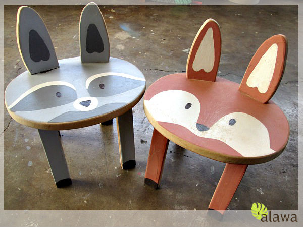 woodland animal stools, diy, painted furniture, woodworking projects