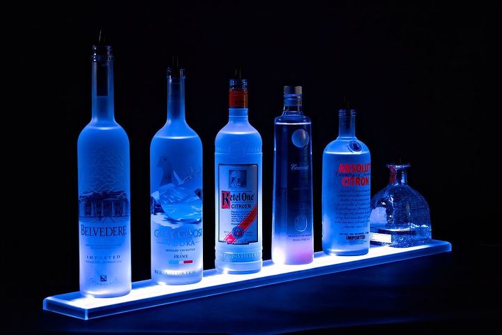 5 led bottle shelf holds up to 15 bottles 100 acrylic by armana, Lighted Liquor Shelf