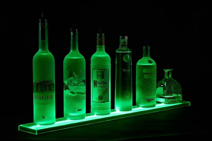 5 led bottle shelf holds up to 15 bottles 100 acrylic by armana, Wine Bottle Shelf