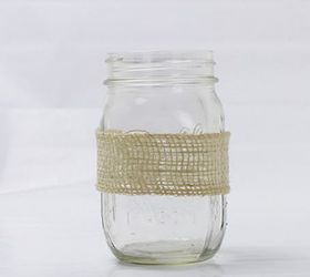 vase burlap mason jar diy, crafts, repurposing upcycling