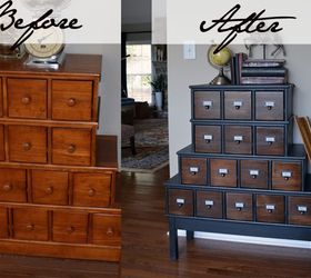 vintage style apothecary cabinet before after, painted furniture