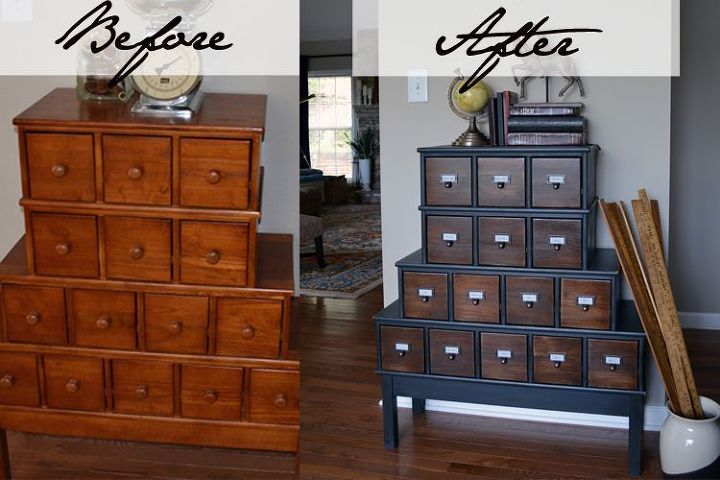 vintage style apothecary cabinet before after, painted furniture