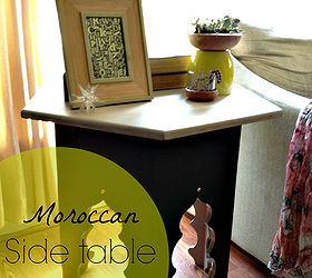 table makeover moroccan refinish, diy, home decor, painted furniture
