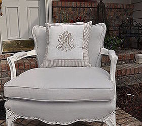 painted fabric chair grey restore, painted furniture, reupholster