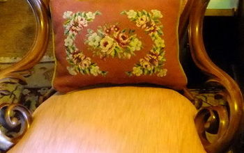 Painted Fabric Antique Chair