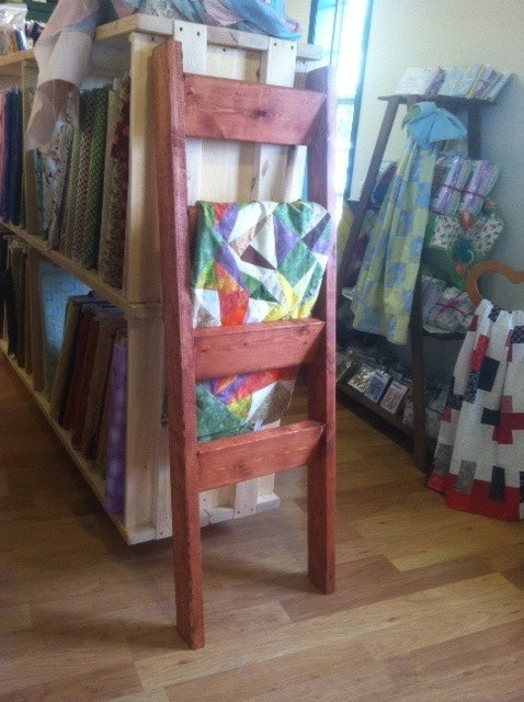 distressed wooden blanket ladder rustic country decor quilt ladder, home decor, repurposing upcycling, rustic furniture