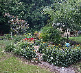 west virginia garden backyard, container gardening, flowers, gardening, outdoor living, There are two ponds hidden in here