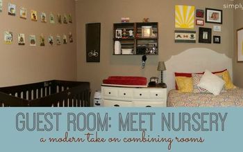 Combinar una habitación de invitados y un cuarto de niños modernos