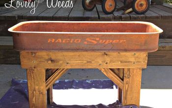 Repurposed Vintage Wagon Table