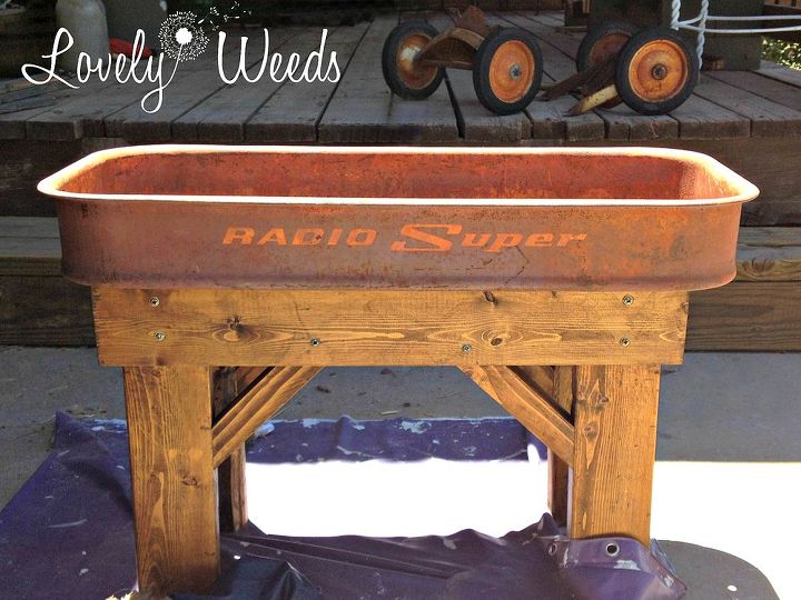 table wagon vintage repurpose, painted furniture, repurposing upcycling