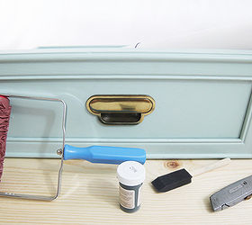 wallpaper alternative roller dresser drawer, painted furniture