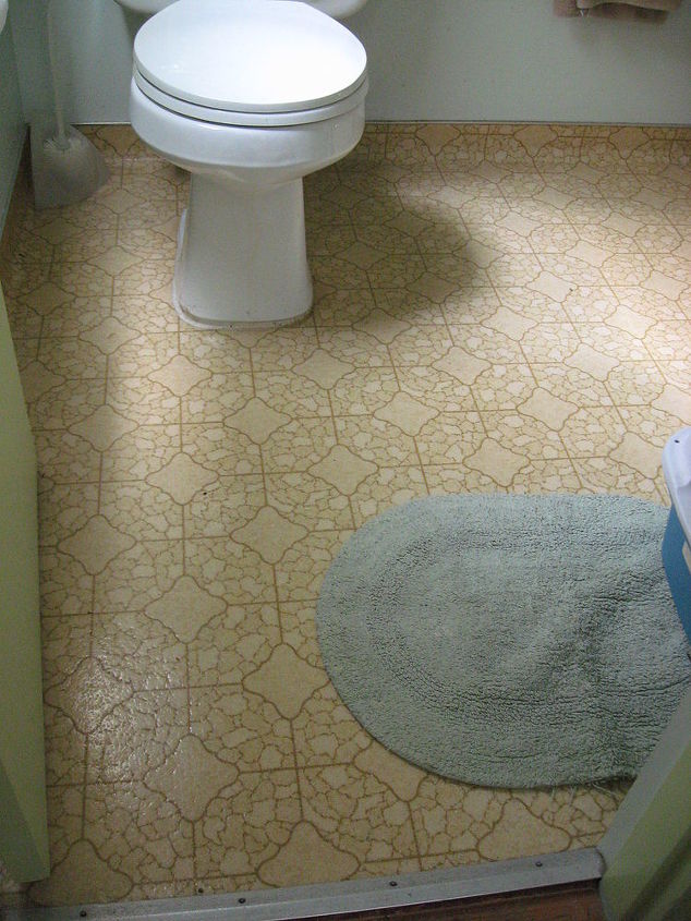 q looking for ideas for bathroom floor tile in small 50 s tract home, bathroom ideas, flooring, small bathroom ideas, tile flooring, tiling, bath 2 25 square feet
