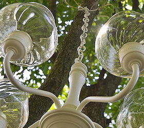 chandelier upcycle outdoor candle, outdoor living, repurposing upcycling
