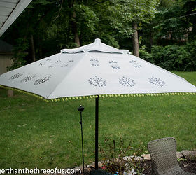 umbrella patio upcycle diy paint, diy, outdoor living, painting, patio, repurposing upcycling
