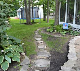 stepping stone path garden diy, concrete masonry, diy, landscape, outdoor living